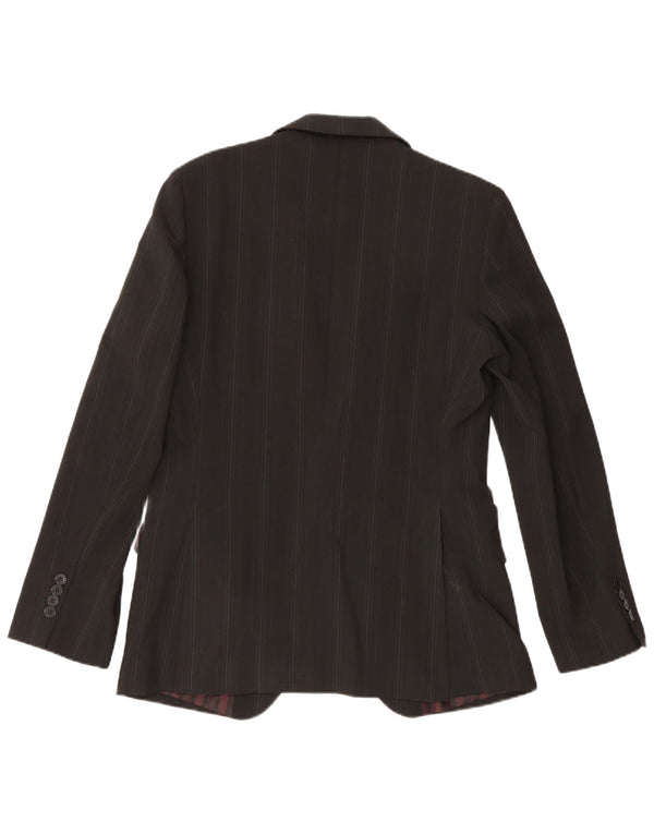 Giacca blazer a 1 bottone da donna Zara EU 50 poliestere gessato nero medio