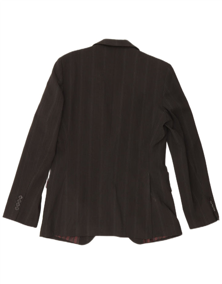 Giacca blazer a 1 bottone da donna Zara EU 50 poliestere gessato nero medio
