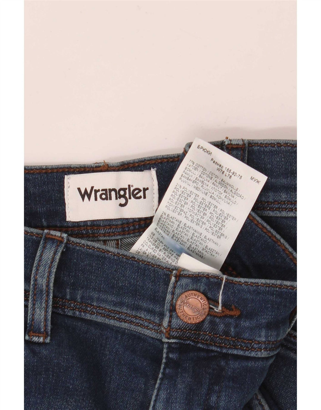 Jeans Wrangler Texas Slim da uomo W30 L30 in cotone blu navy