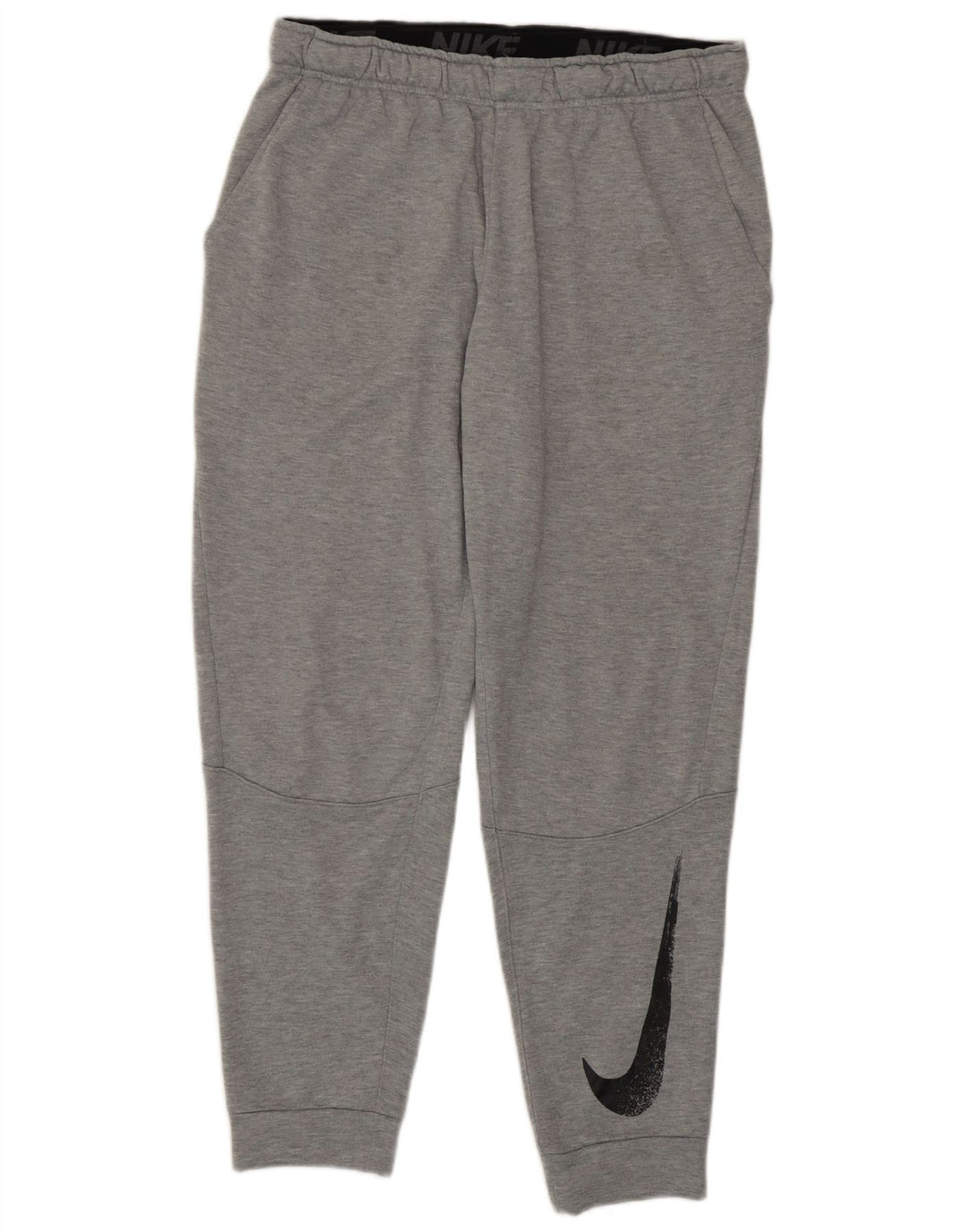 Pantaloni da tuta con grafica Nike Dri Fit da uomo, pantaloni da jogging, grandi, in poliestere grigio