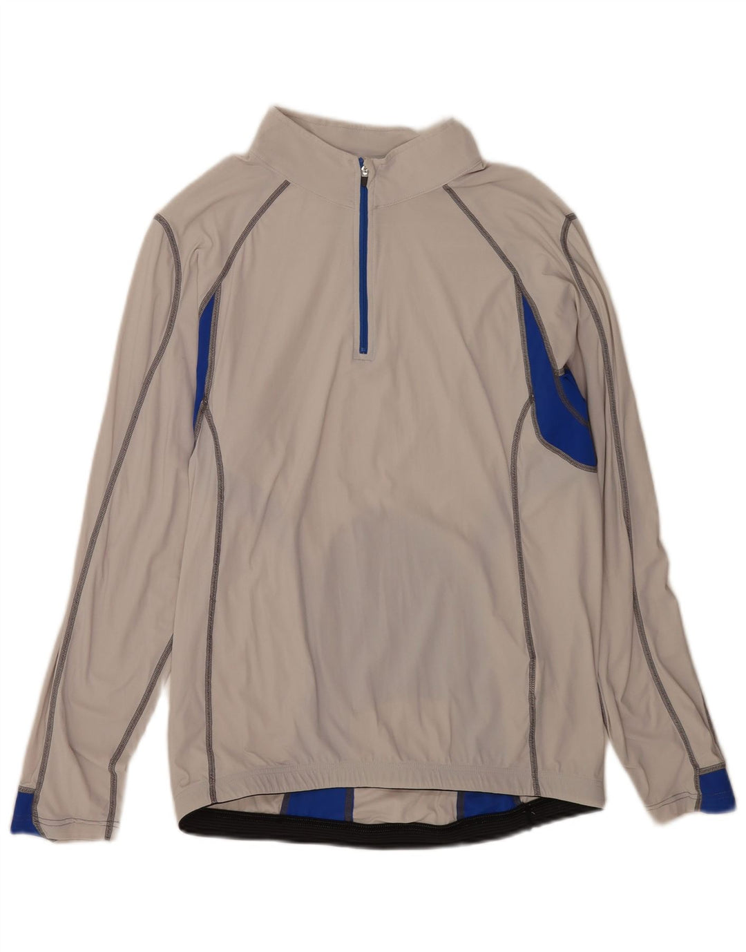 Top da tuta da uomo Slam con zip e collo in poliammide XL grigio a blocchi di colore