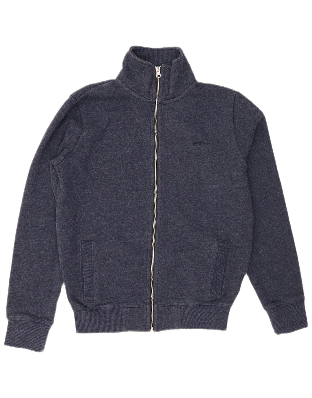Giacca da tuta da uomo SUPERDRY XS in cotone screziato blu navy