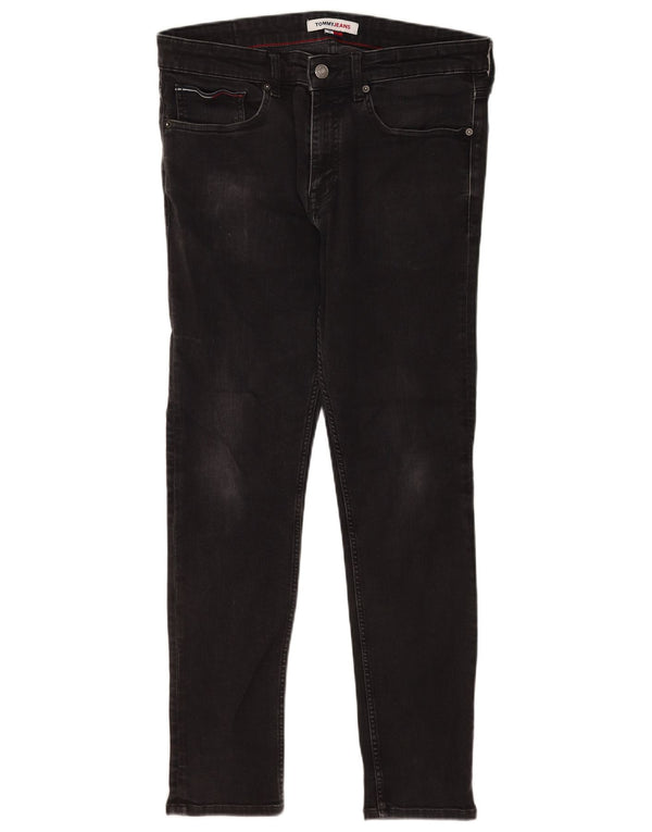 Jeans slim da uomo Tommy Hilfiger W34 L29 cotone nero