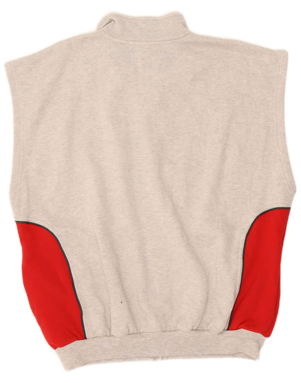 Verve Giacca sportiva da uomo senza maniche, grande, in poliestere color block grigio