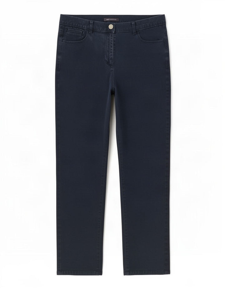 Jeans dritti da donna Marks & Spencer UK 12 medio W30 L29 cotone blu navy