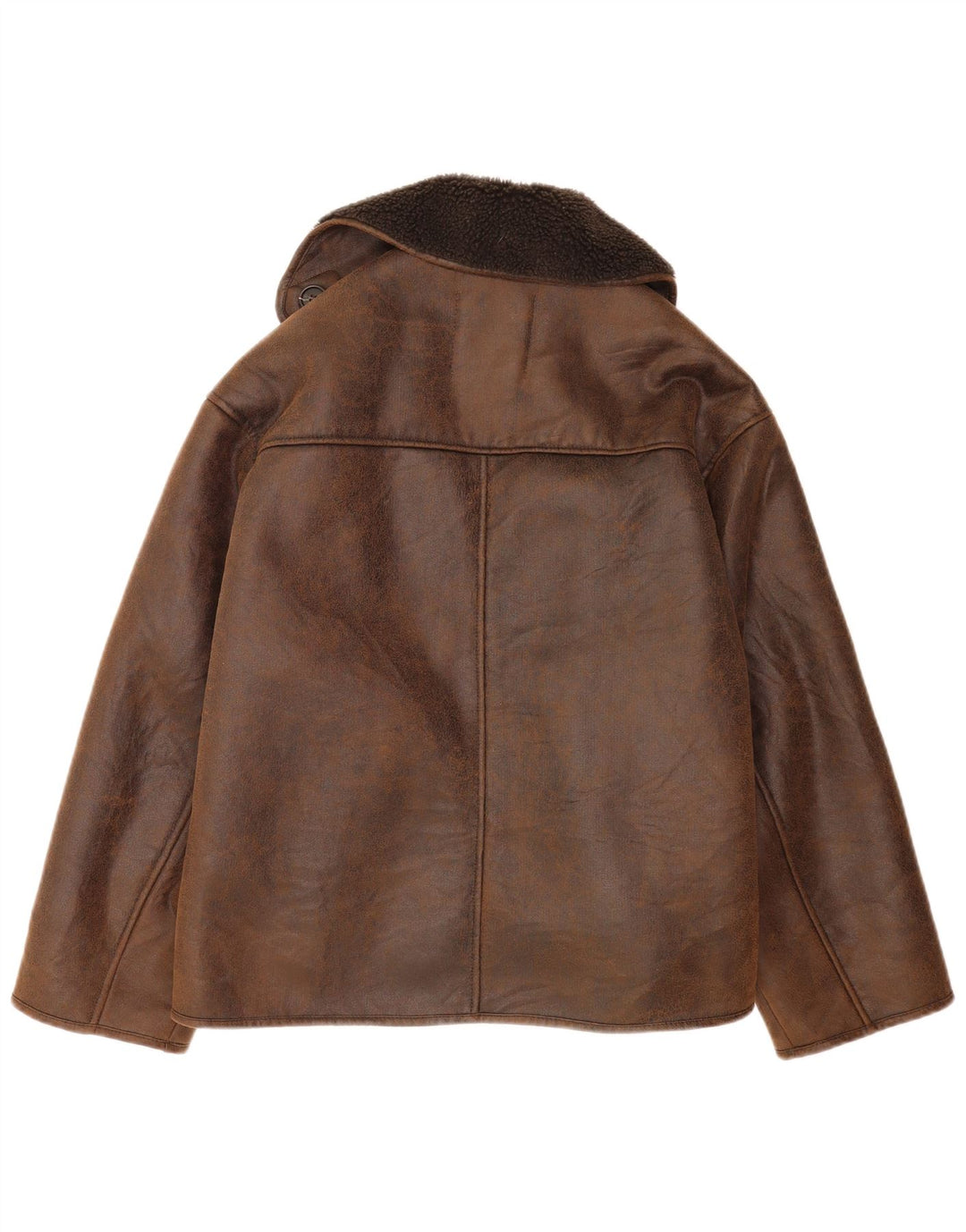 Giacca Sherpa oversize da donna Zara UK 2 2XS Poliestere marrone