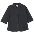 Camicia a maniche a 3/4 da donna Levi's UK 14 Large in cotone nero