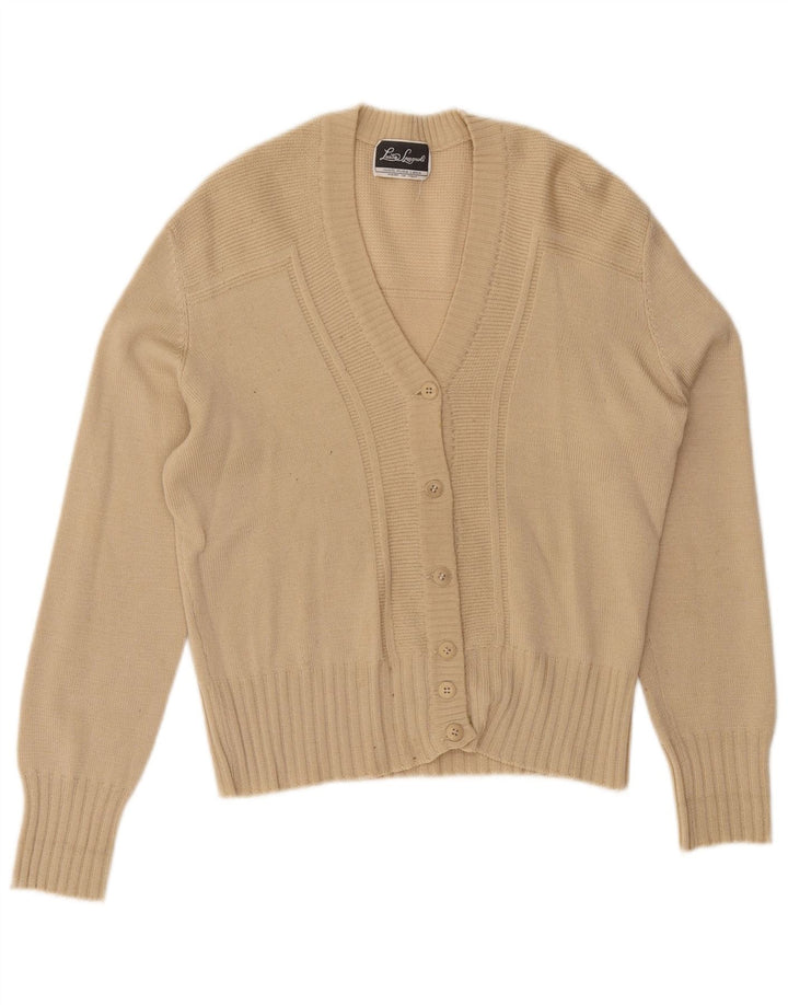Maglione cardigan da donna Luisa Spagnoli UK 12 Lana beige medio