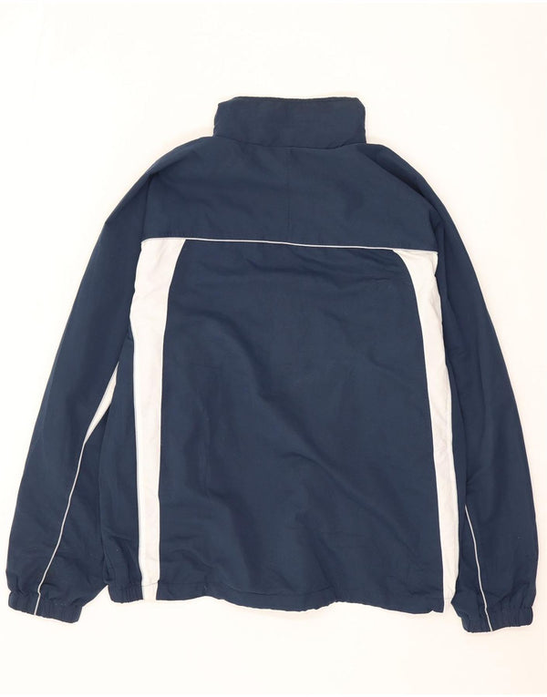 Giacca da ginnastica da uomo Asics XL in poliestere color block blu navy