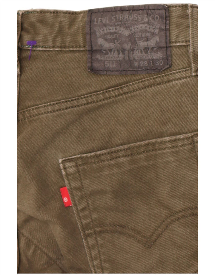 Jeans Levi's Uomo 511 Slim W28 L26 Cotone Verde