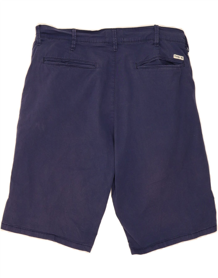 WRANGLER Mens Chino Shorts W32 Medium Navy Blue Cotton Vintage Wrangler and Second-Hand Wrangler from Messina Hembry 
