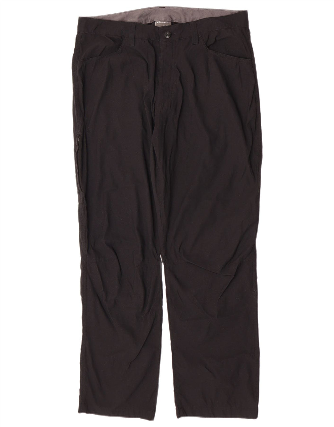 Pantaloni cargo dritti da uomo Eddie Bauer W34 L30 nylon nero