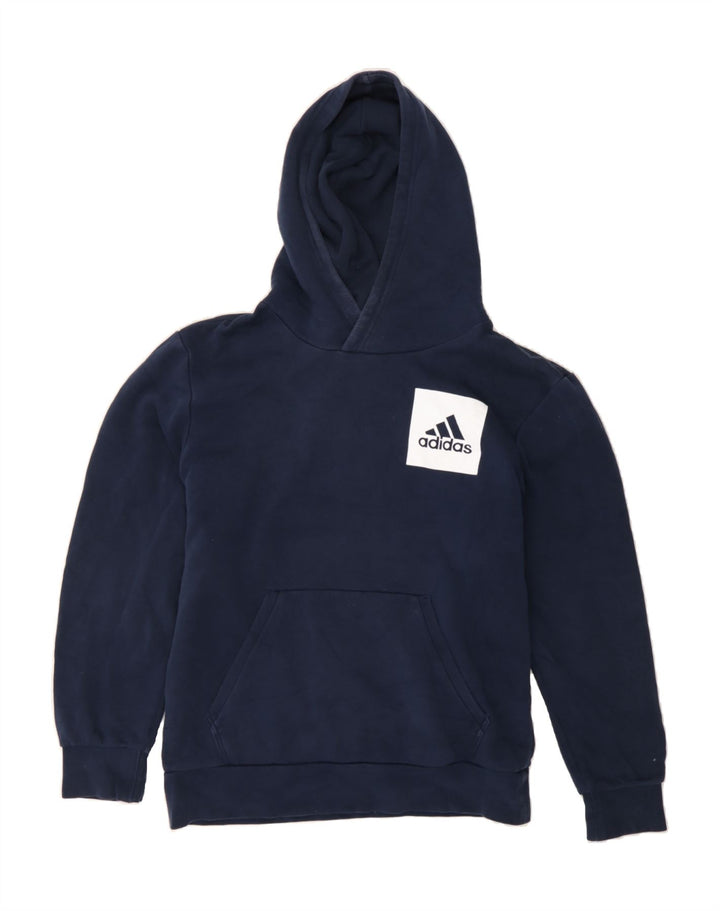 ADIDAS Mens Hoodie Jumper Medium Navy Blue Vintage Adidas and Second-Hand Adidas from Messina Hembry 