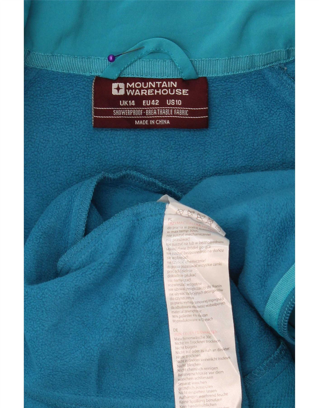 Giacca da tuta da donna Mountain Warehouse UK 14 Large Blu Poliestere