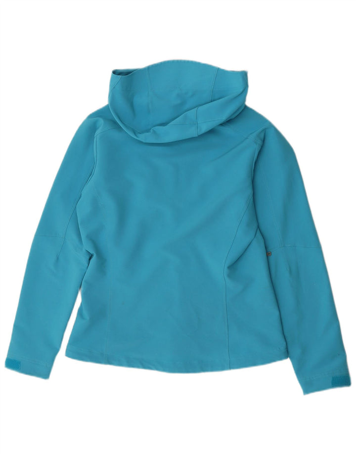 Giacca a vento con cappuccio da donna Patagonia UK 14 poliestere turchese medio