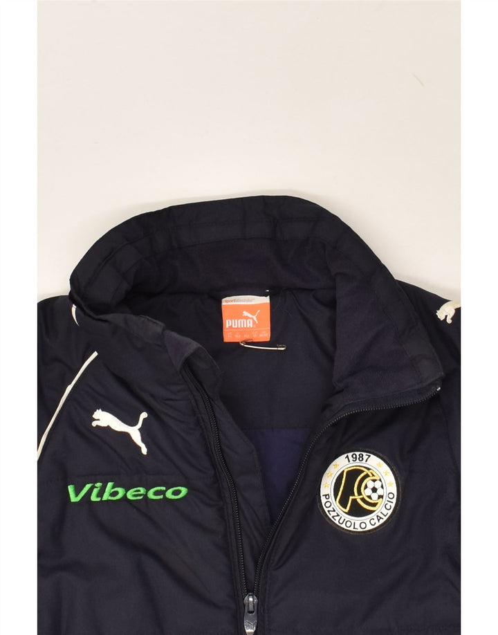 PUMA Boys Padded Jacket 11-12 Years Large Navy Blue | Vintage Puma | Thrift | Second-Hand Puma | Used Clothing | Messina Hembry 