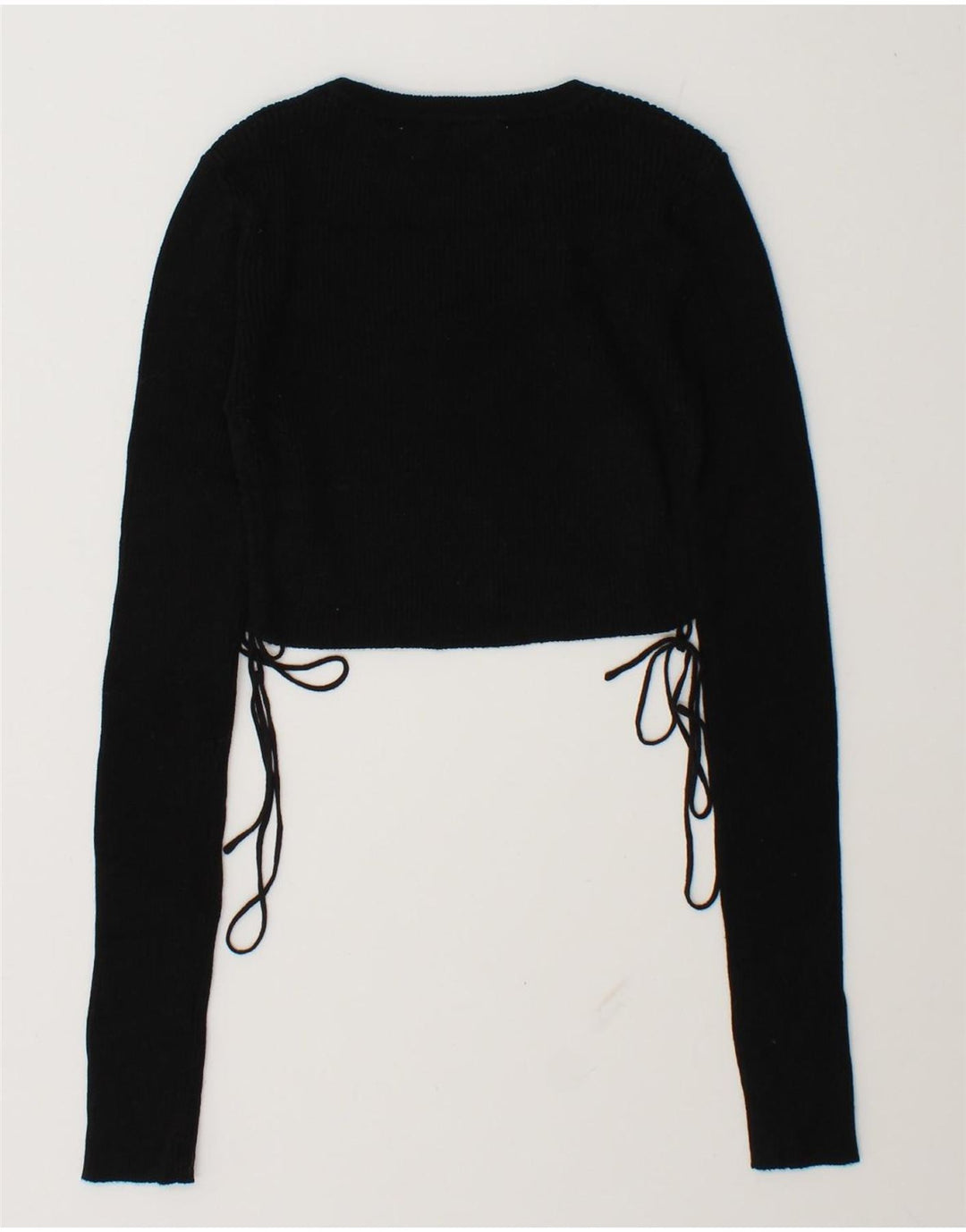 Top corto da donna Zara a maniche lunghe UK 6 XS Nero