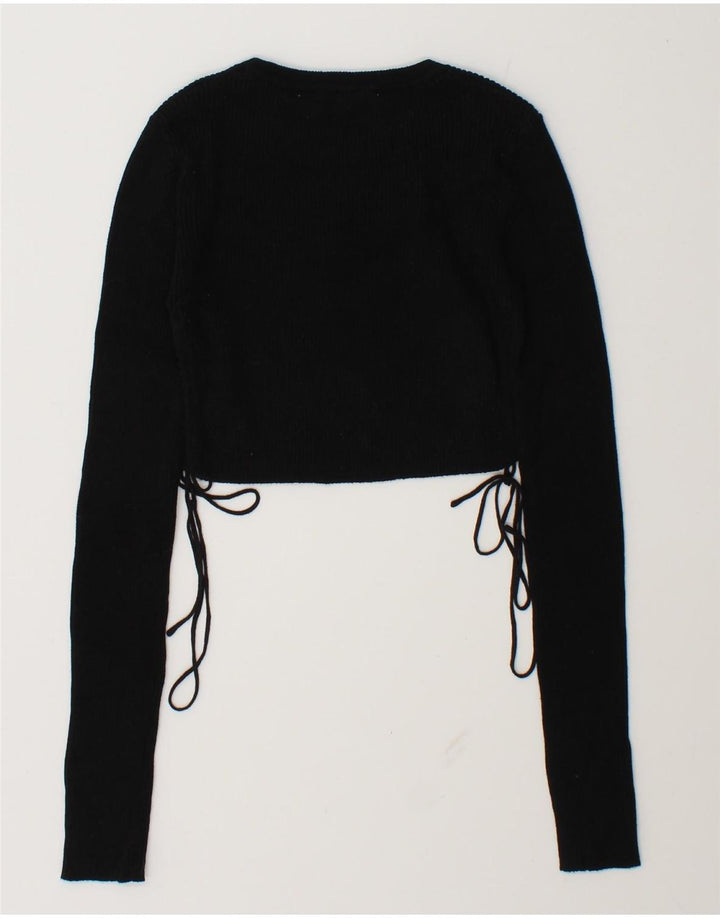 Top corto da donna Zara a maniche lunghe UK 6 XS Nero