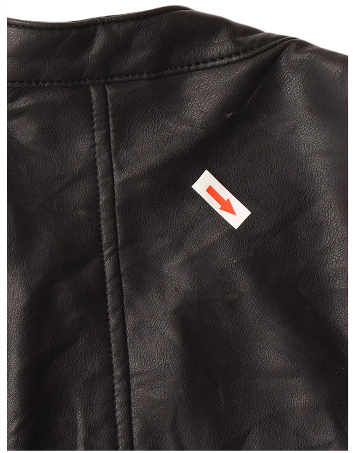 Giacca da uomo in ecopelle Zara UK 42 XL poliestere nero