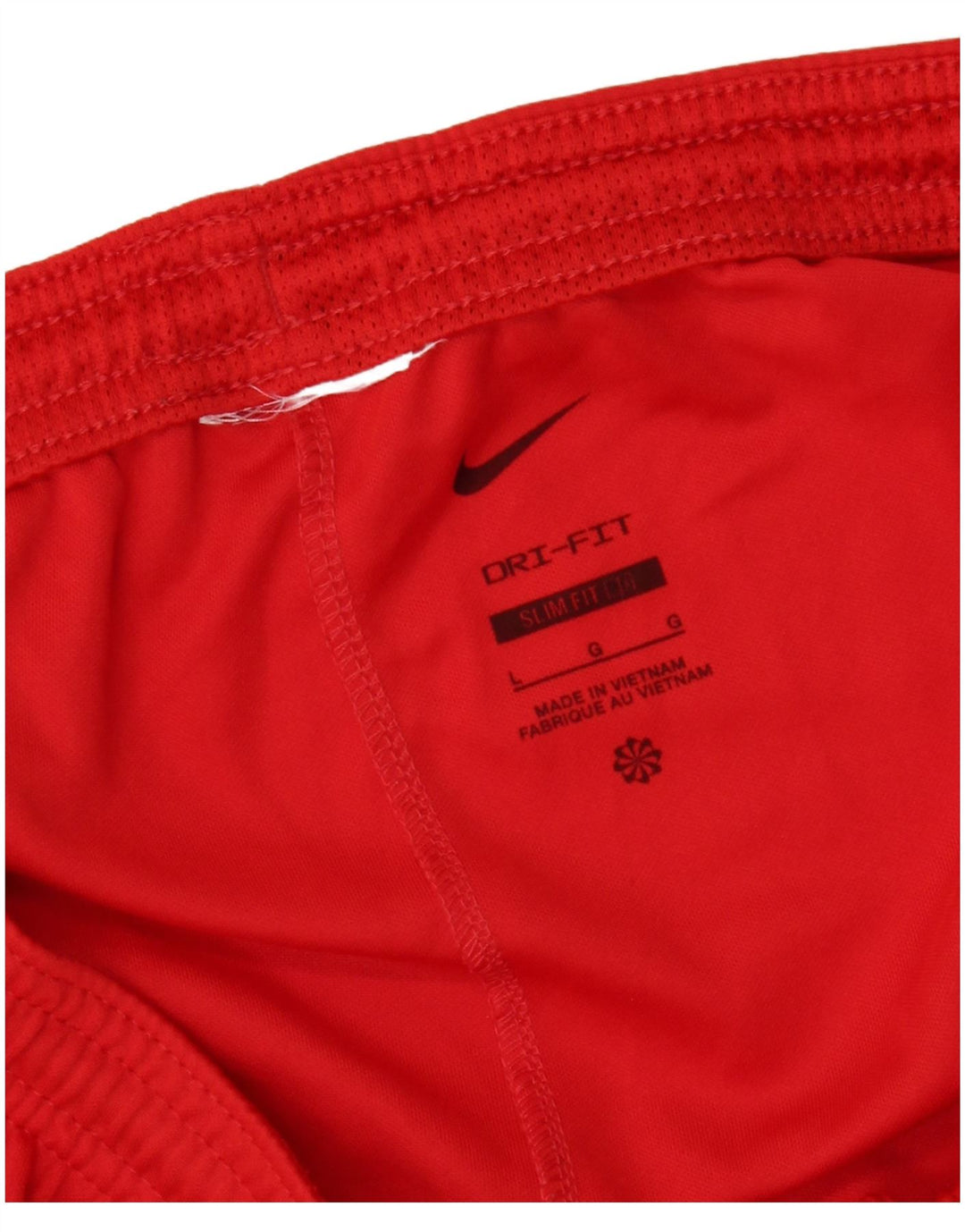 NIKE Pantaloncini sportivi da uomo Dri Fit Slim Fit Large Red Colourblock