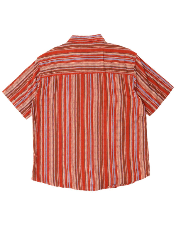 Camicia a maniche corte da uomo EXPLORER taglia 18 2XL cotone a righe rosse