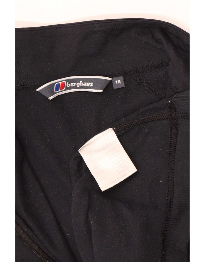 Berghaus Donna Top con Zip e Collo Pullover Tuta da Ginnastica UK 14 Large Blu Navy in Nylon