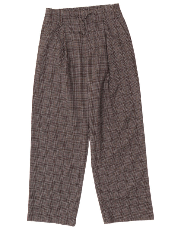 Pantaloni chino larghi per bambina Zara 13-14 anni W25 L26 Pied de poule grigio