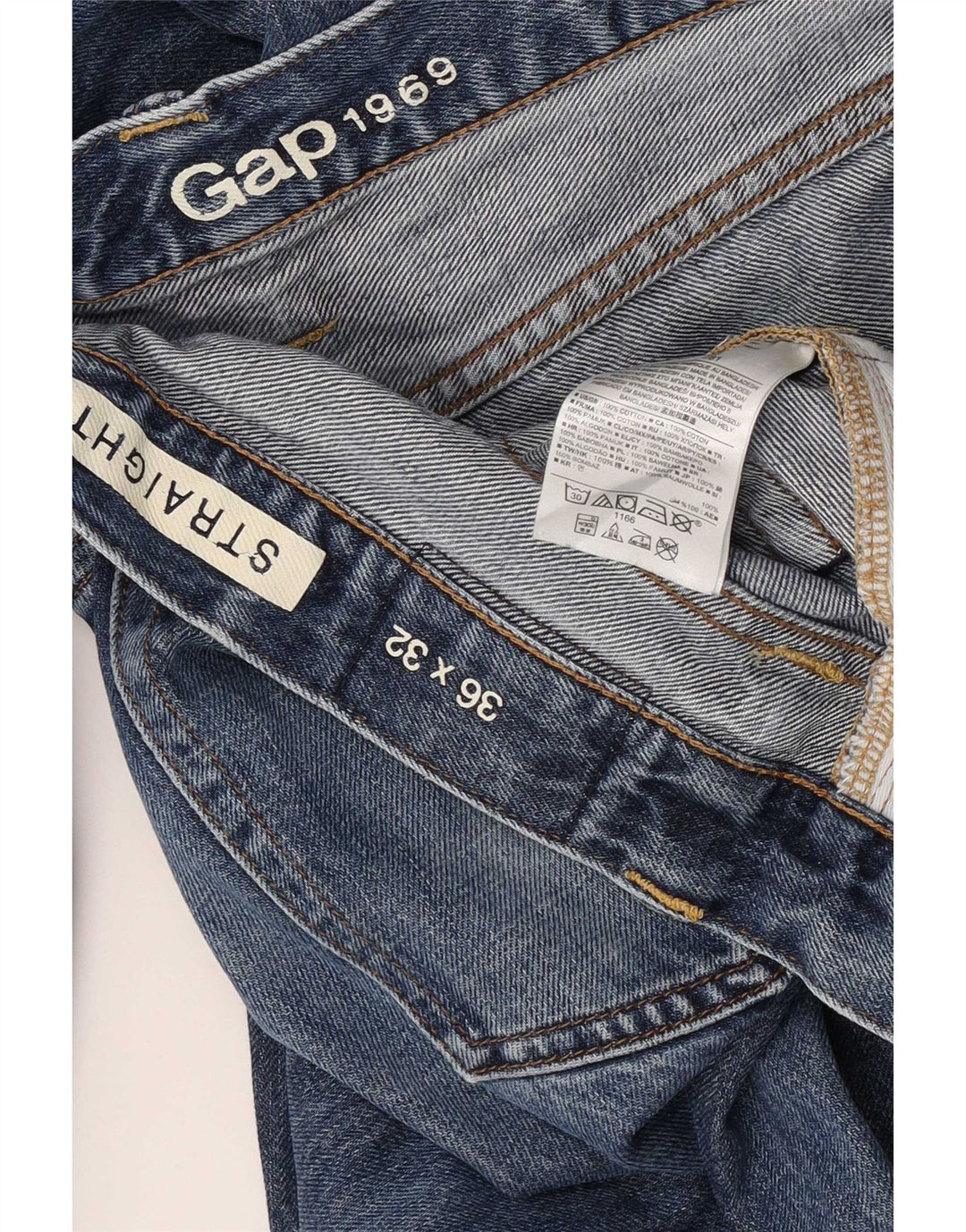 Jeans dritti da donna Gap W36 L32 cotone blu