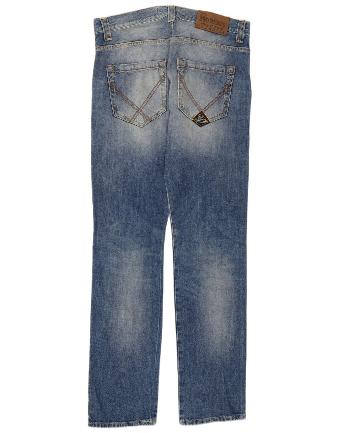 Jeans dritti da uomo Roy Rogers IT 48 medio W34 L35 cotone blu