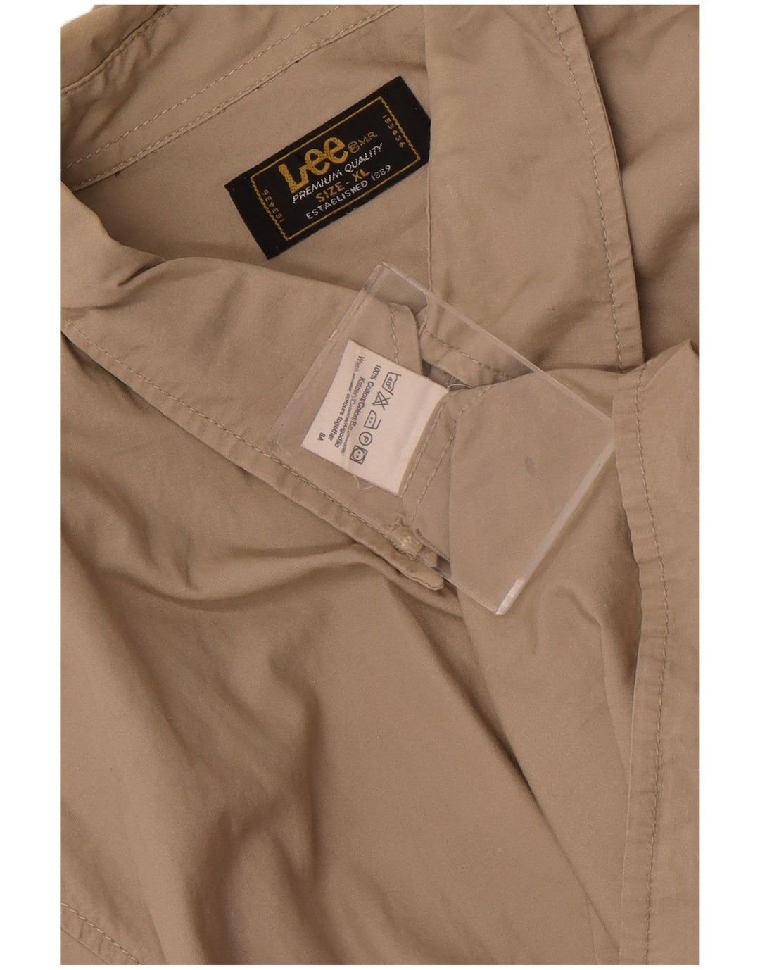 Camicia da uomo Lee XL in cotone beige