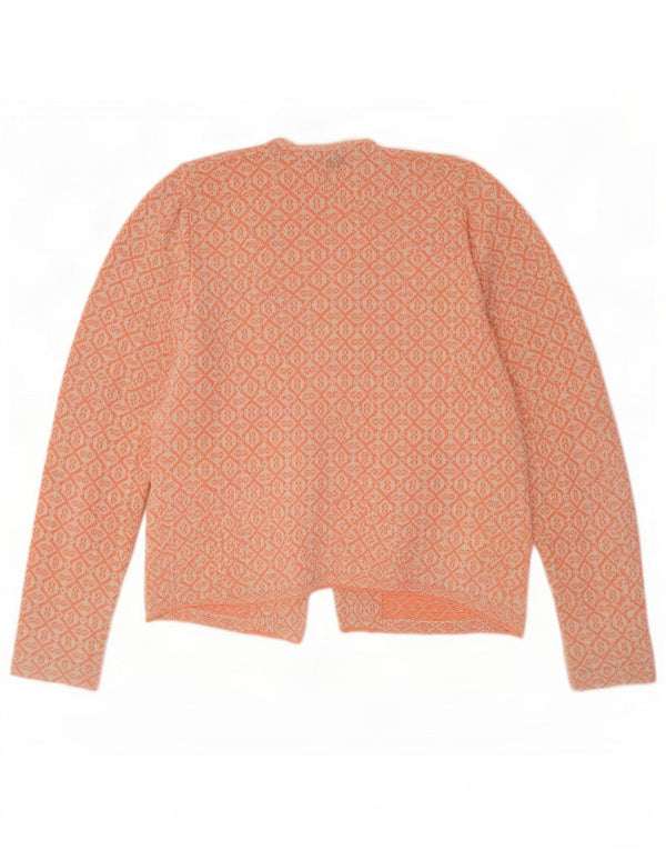Maglione cardigan oversize da donna Odd Molly taglia 2 arancione medio geometrico