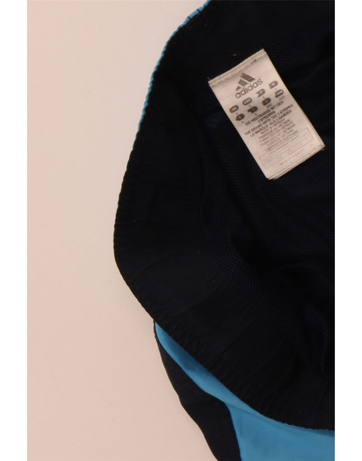 ADIDAS Mens Graphic Swimming Shorts Large Navy Blue Colourblock Polyester