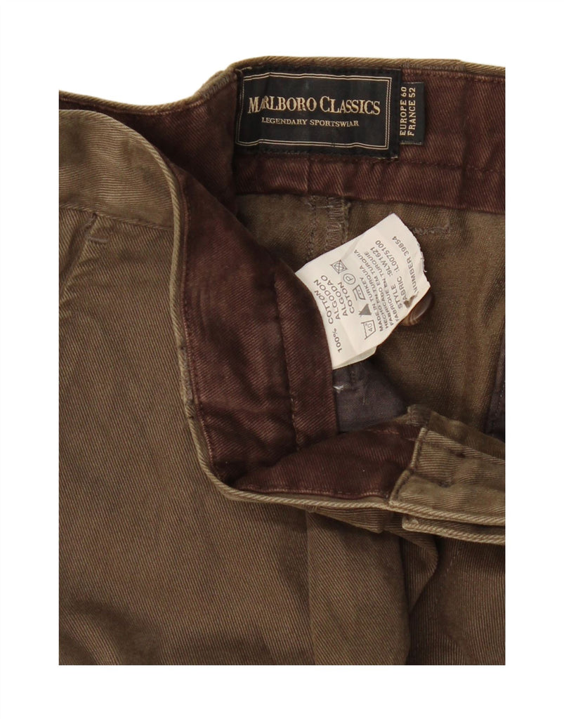 MARLBORO CLASSICS Mens Slim Chino Trousers IT 60 5XL W40 L28 Khaki Cotton Vintage Marlboro Classics and Second-Hand Marlboro Classics from Messina Hembry 