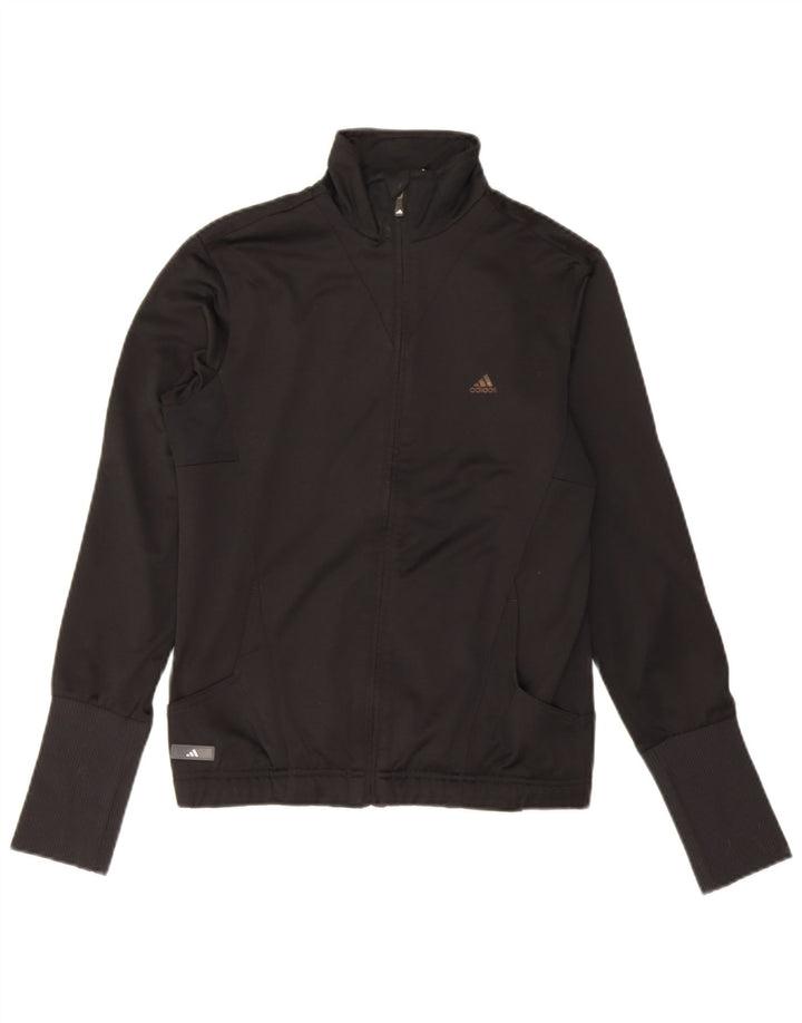 Giacca da tuta da donna Adidas UK 12 Medium Nero Poliestere