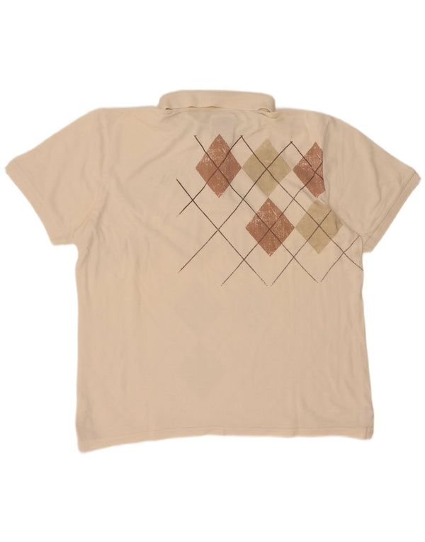 Polo da uomo Kenvelo 2XL Beige Argyle/Diamond Cotton