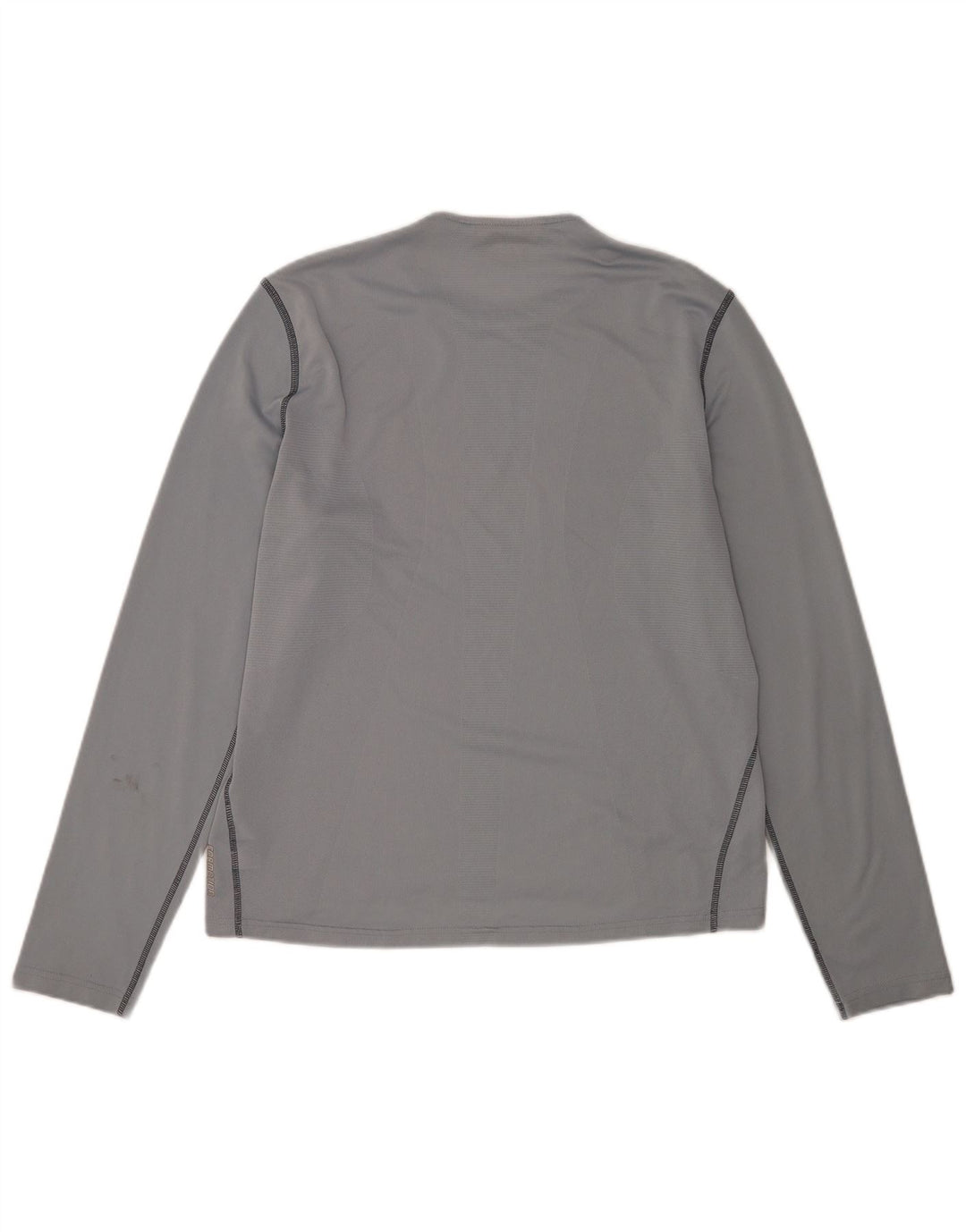 Top Adidas Climacool da uomo a maniche lunghe in poliestere grigio medio