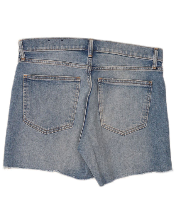 Pantaloncini di jeans a vita media da donna Gap W26 piccoli in cotone blu