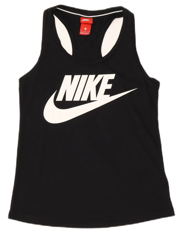 Canotta grafica Nike da donna UK 10 piccola in poliestere nero