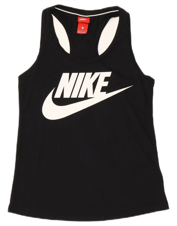 Canotta grafica Nike da donna UK 10 piccola in poliestere nero
