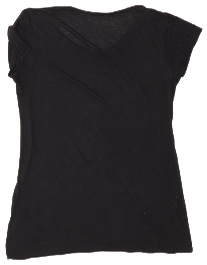 T-shirt grafica da donna Zara Top UK 10 piccola nera