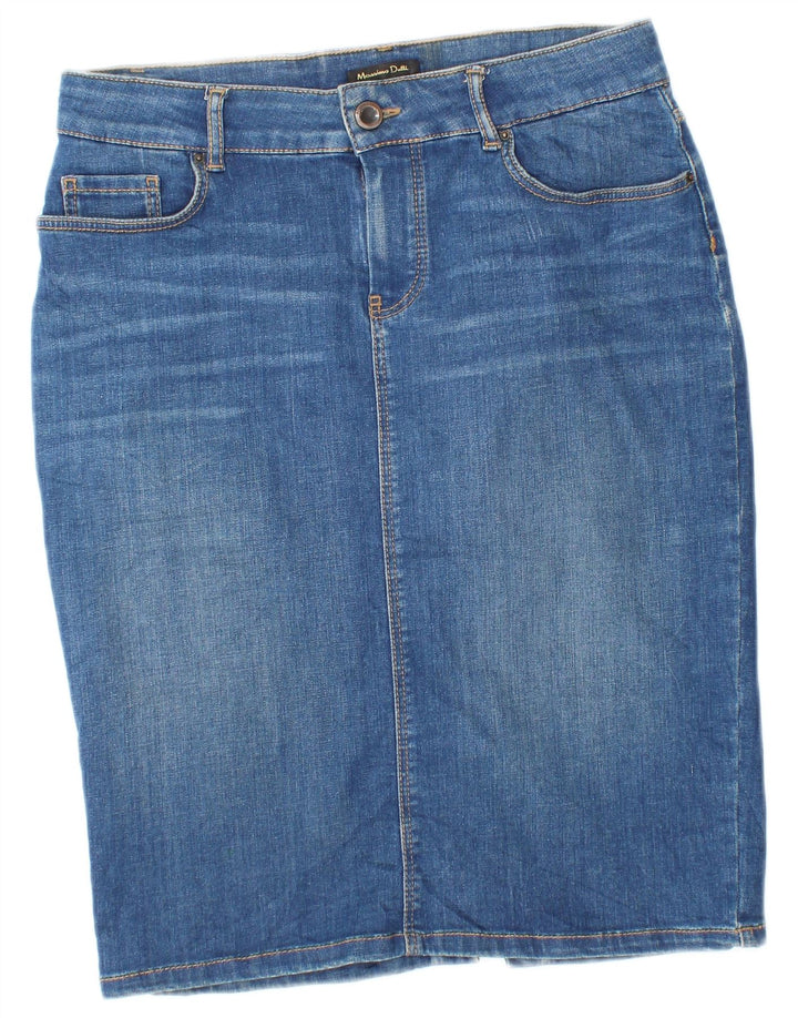 Gonna in denim da donna Massimo Dutti EU 38 piccola W28 blu
