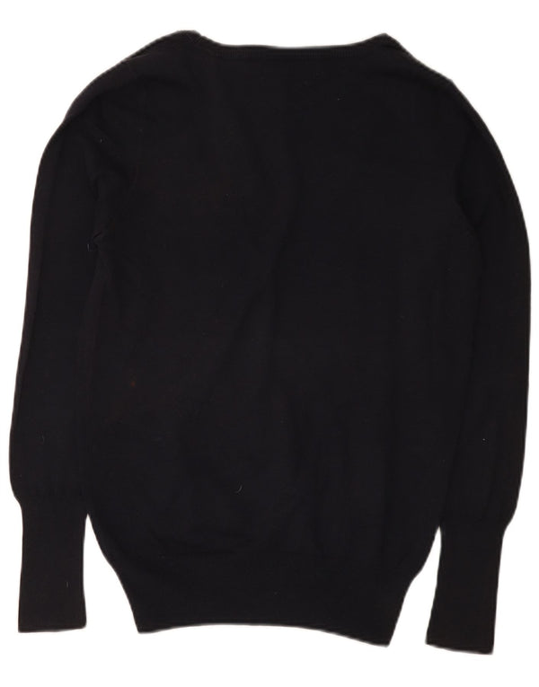 Maglione cardigan da donna Zara UK 18 XL cotone blu navy