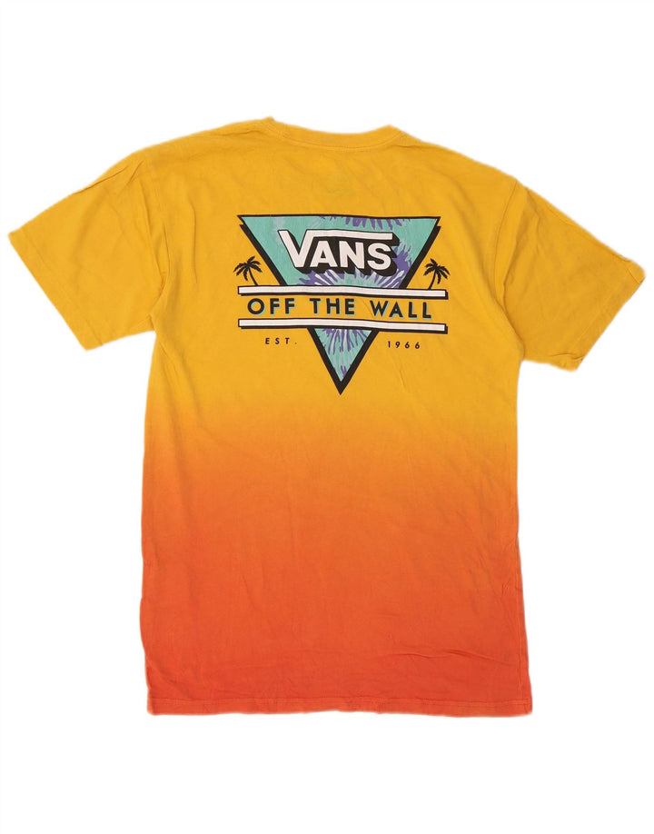 T-shirt grafica da uomo con vestibilità classica VANS, piccola, in cotone color block giallo