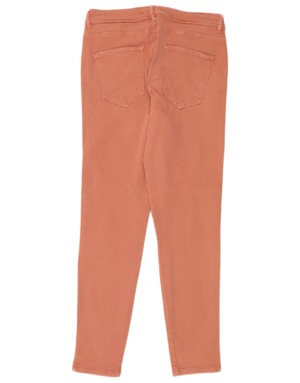 Zara Womens Skinny Jeans EU 44 XL W34 L28 Orange Cotton