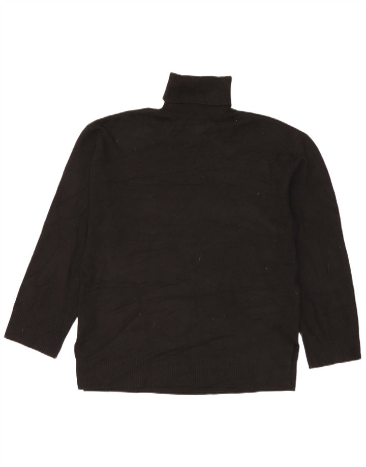 Maglione maglione a collo alto da donna Marks & Spencer UK 14 medio nero