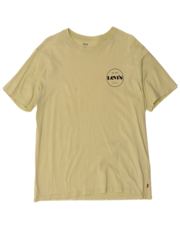 T-shirt rilassata da uomo Levi's Top in cotone giallo medio