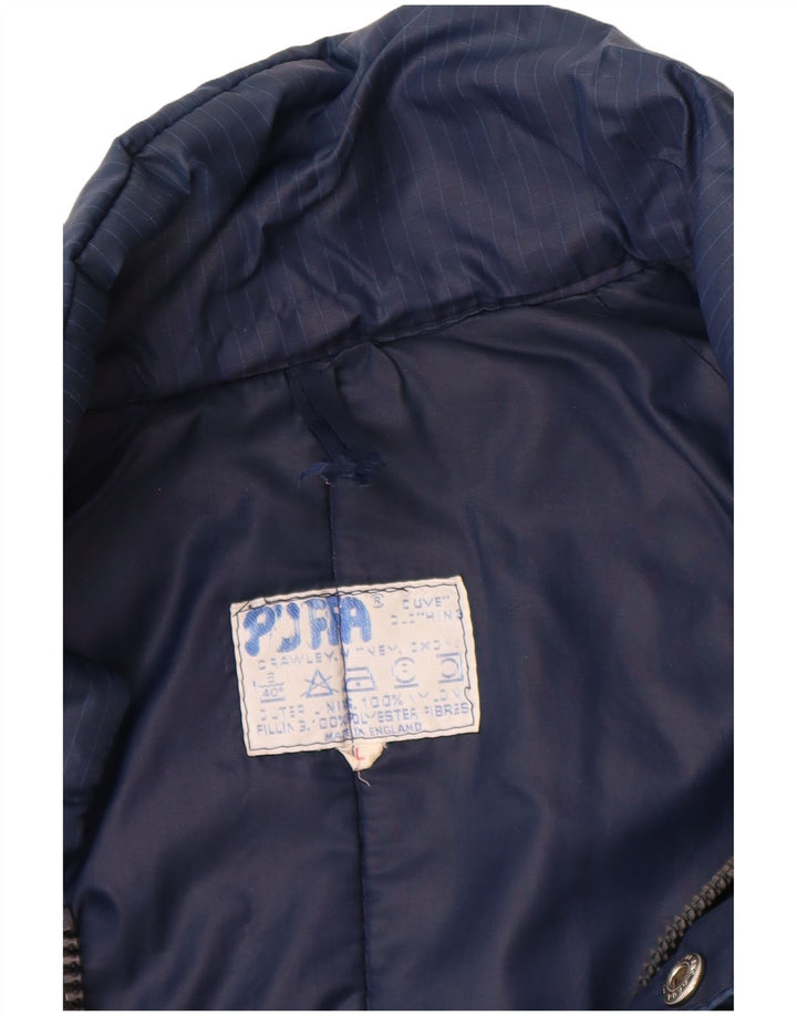 Giacca imbottita da uomo PUFFA UK 40 Large in nylon blu navy