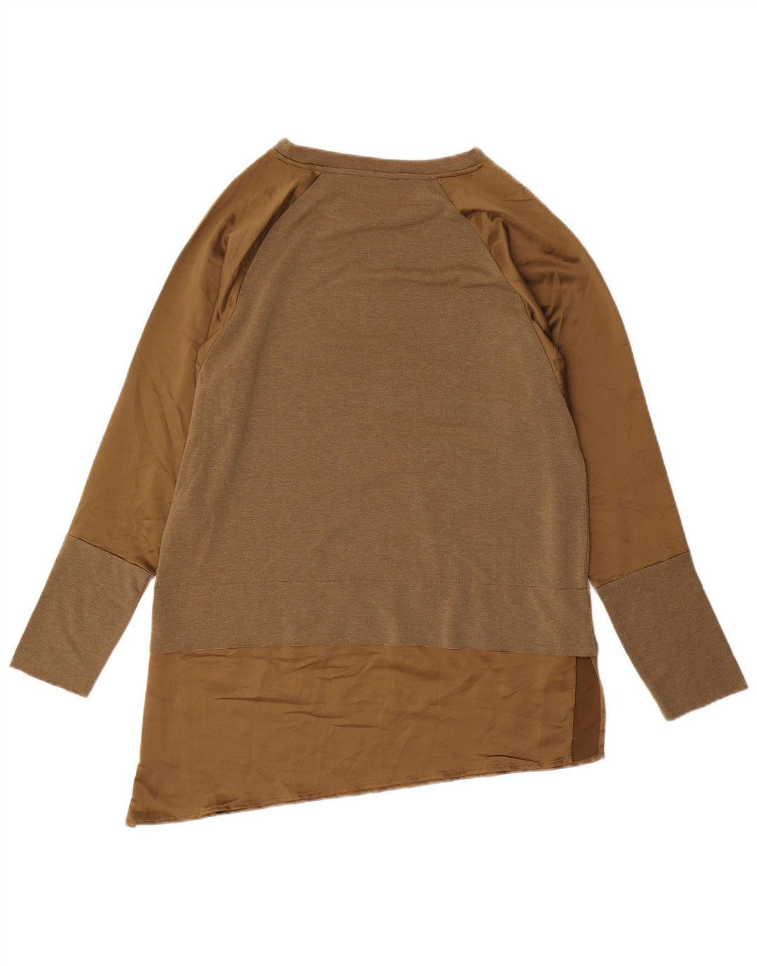 Top tunica asimmetrica da donna Zara UK 14 poliestere verde medio