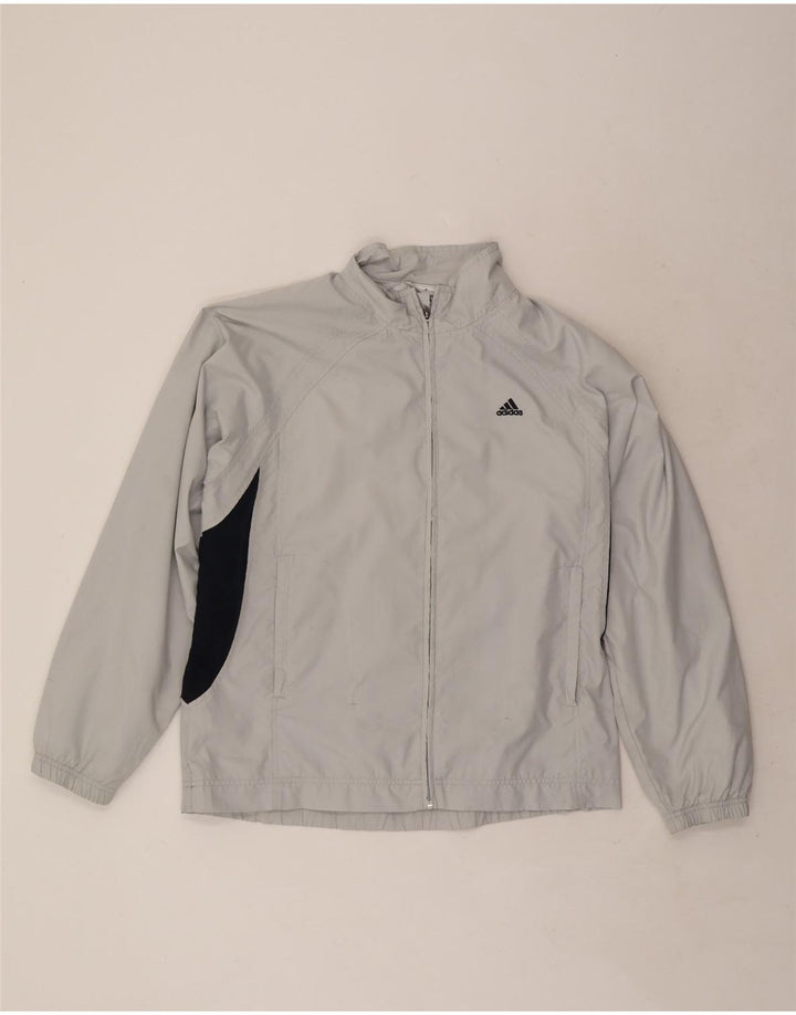 Giacca da tuta da uomo Adidas UK 40/42 Poliestere color block grigio medio