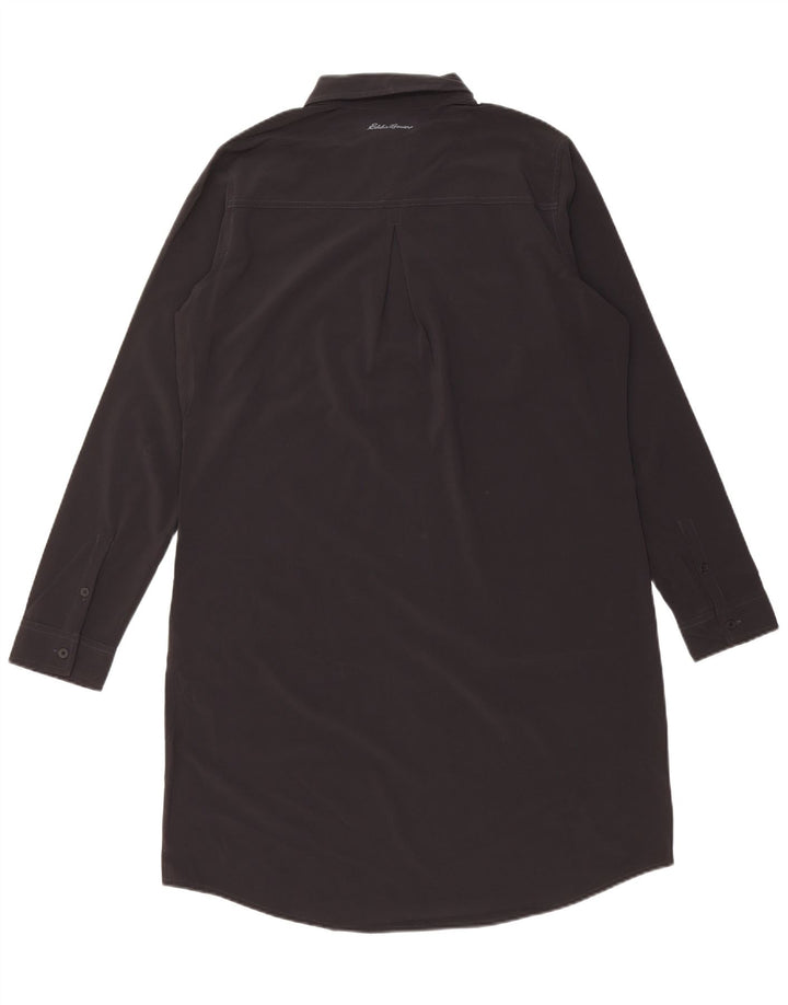 Abito a trapezio a maniche lunghe da donna Eddie Bauer UK 16 Grande poliestere nero